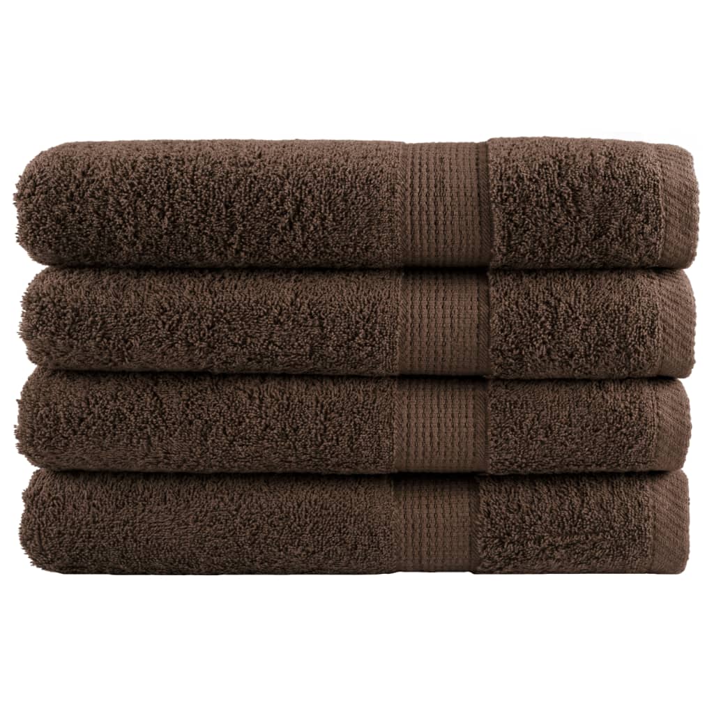 🤎 Premium SOLUND Beach Towels 4-Pack Brown 100x200cm 600gsm Ultra-Soft
