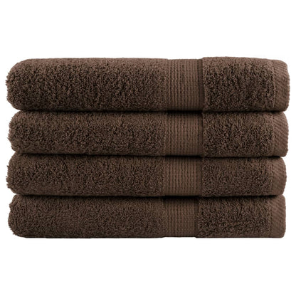 🤎 Premium SOLUND Beach Towels 4-Pack Brown 100x200cm 600gsm Ultra-Soft