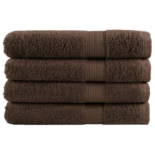 🤎 Premium SOLUND Beach Towels 4-Pack Brown 100x200cm 600gsm Ultra-Soft