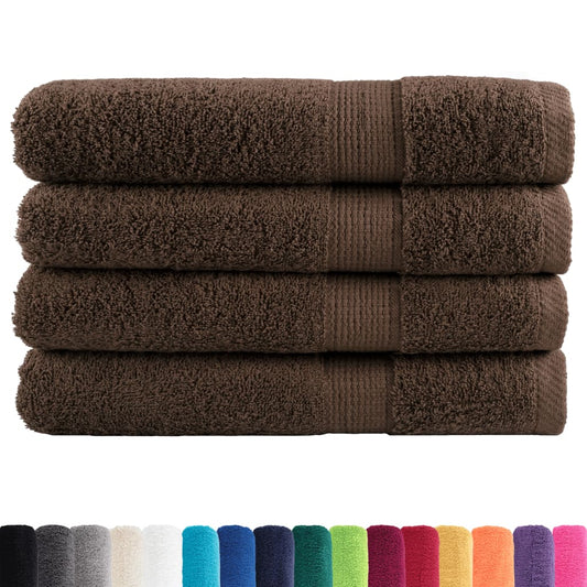 🤎 Premium SOLUND Beach Towels 4-Pack Brown 100x200cm 600gsm Ultra-Soft