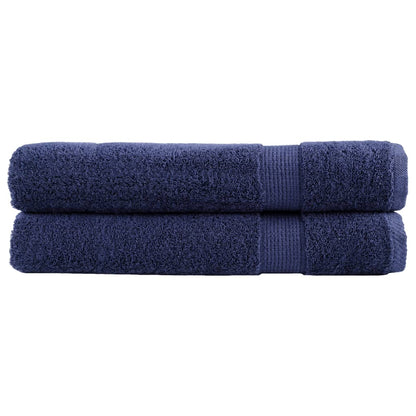 🏆 Premium Luxury Towels SOLUND 2pcs Navy Blue 100x200cm 600gsm ✨ Ultra-Soft Egyptian Cotton Bath Towels