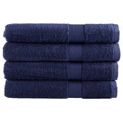 🌊 Premium SOLUND Beach Towels 4-Pack Navy Blue 100x200cm 600gsm Ultra-Soft