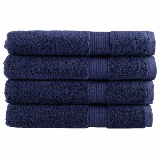 🌊 Premium SOLUND Beach Towels 4-Pack Navy Blue 100x200cm 600gsm Ultra-Soft