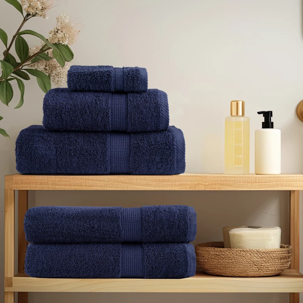 🌊 Premium SOLUND Beach Towels 4-Pack Navy Blue 100x200cm 600gsm Ultra-Soft
