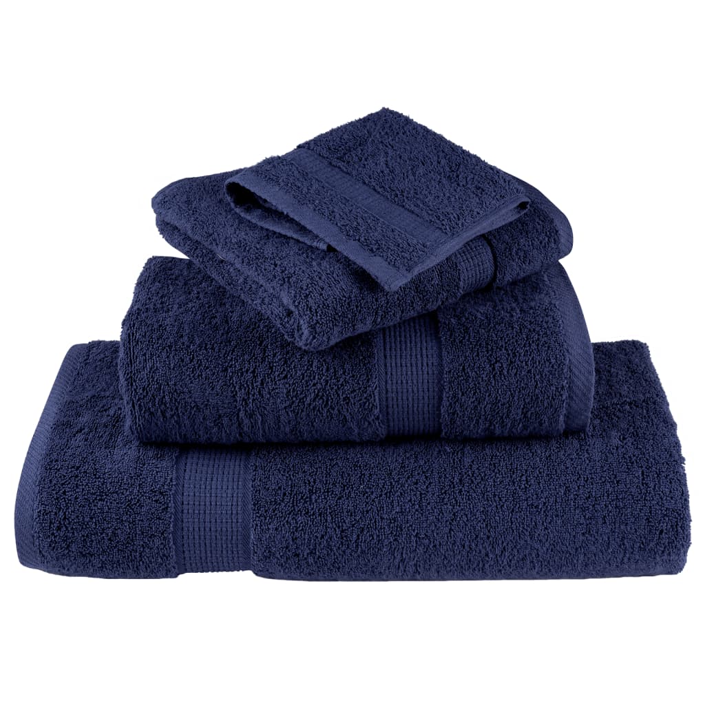 🌊 Premium SOLUND Beach Towels 4-Pack Navy Blue 100x200cm 600gsm Ultra-Soft