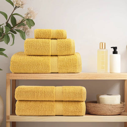 🏆 Premium Luxury Towels SOLUND 2pcs Gold 100x200cm 600gsm ✨ Ultra-Soft Egyptian Cotton Bath Towels