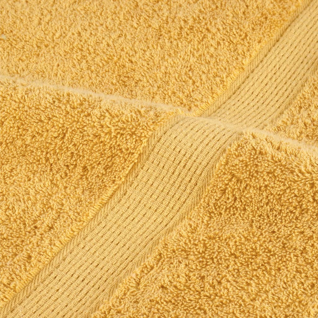 🏆 Premium Luxury Towels SOLUND 2pcs Gold 100x200cm 600gsm ✨ Ultra-Soft Egyptian Cotton Bath Towels