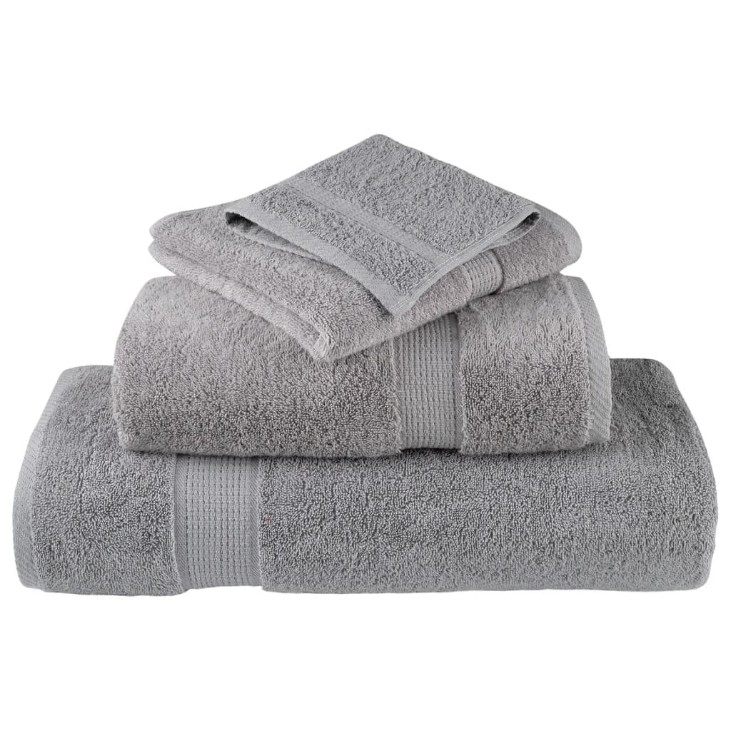 🏆 Premium Luxury Towels SOLUND 2pcs Grey 100x200cm 600gsm ✨ Ultra-Soft Egyptian Cotton Bath Towels