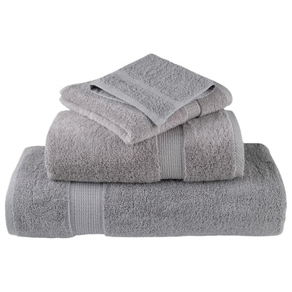 🏆 Premium Luxury Towels SOLUND 4pcs Grey 100x200cm 600gsm ✨ Ultra-Soft Egyptian Cotton Bath Towels