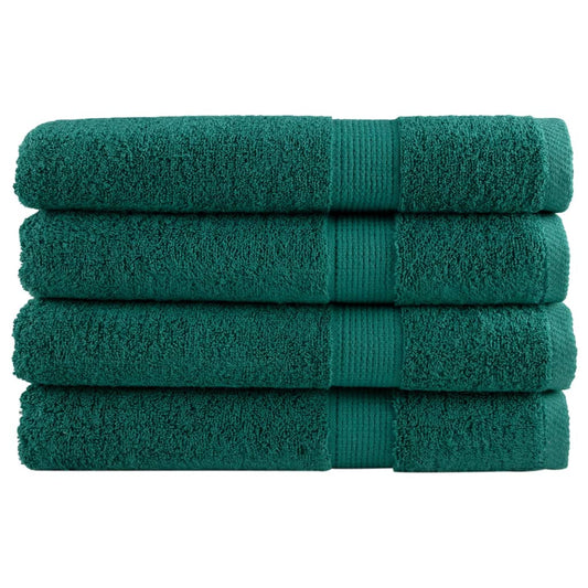 🏆 Premium Luxury Towels SOLUND 4pcs Green 100x200cm 600gsm ✨ Ultra-Soft Egyptian Cotton Bath Towels