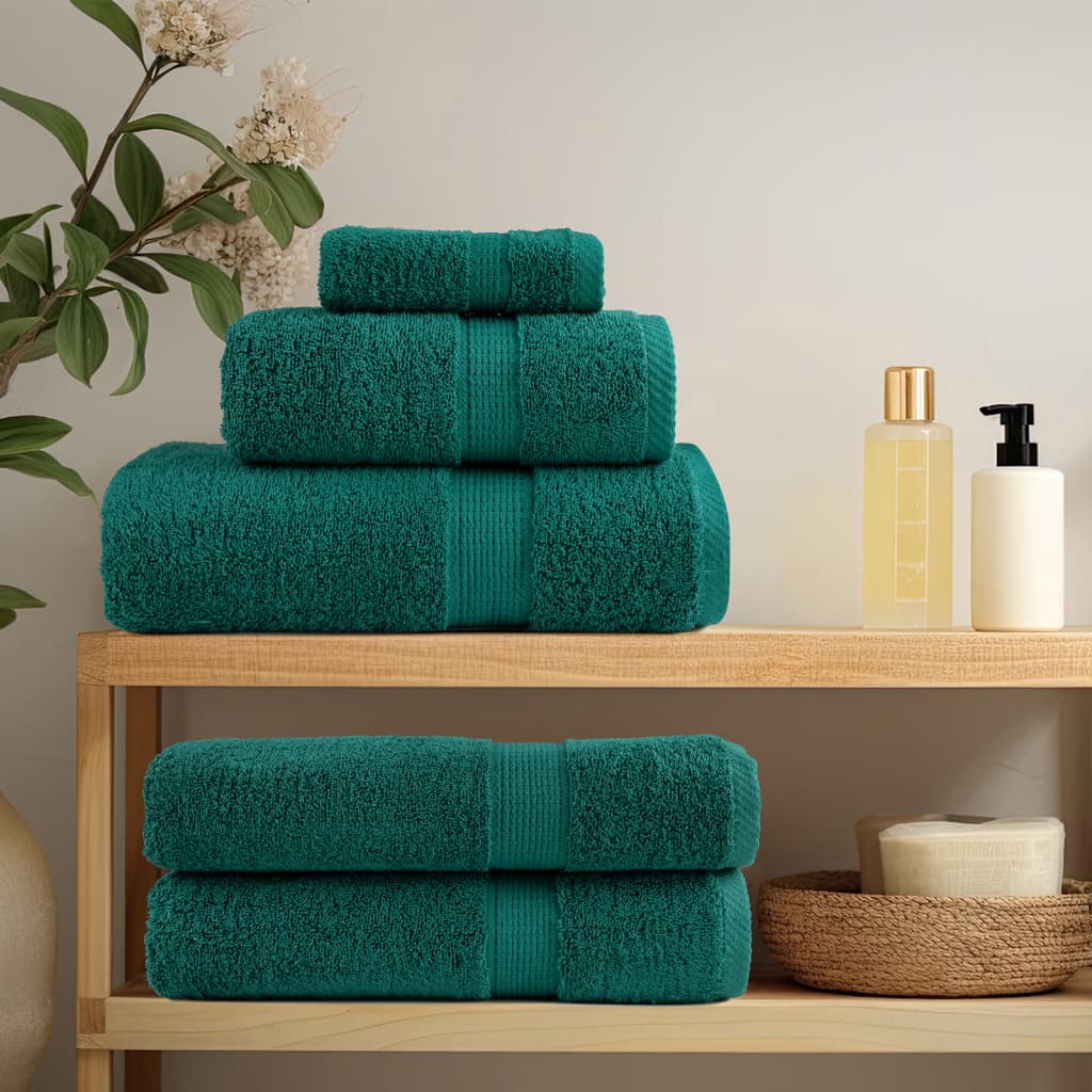 🏆 Premium Luxury Towels SOLUND 4pcs Green 100x200cm 600gsm ✨ Ultra-Soft Egyptian Cotton Bath Towels