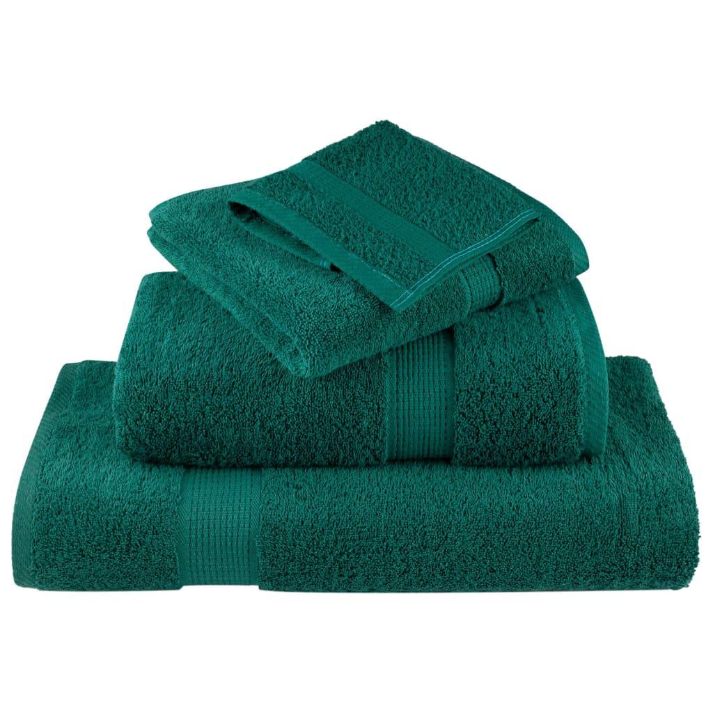 🏆 Premium Luxury Towels SOLUND 4pcs Green 100x200cm 600gsm ✨ Ultra-Soft Egyptian Cotton Bath Towels