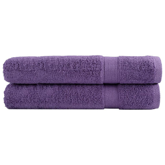🏆 Premium Luxury Towels SOLUND 2pcs Purple 100x200cm 600gsm ✨ Ultra-Soft Egyptian Cotton Bath Towels