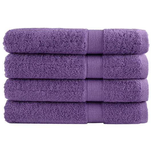💜 Premium SOLUND Beach Towels 4-Pack Purple 100x200cm 600gsm Ultra-Soft