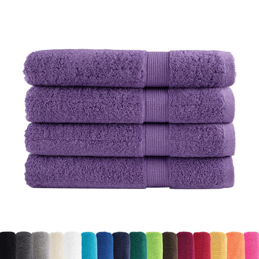 💜 Premium SOLUND Beach Towels 4-Pack Purple 100x200cm 600gsm Ultra-Soft