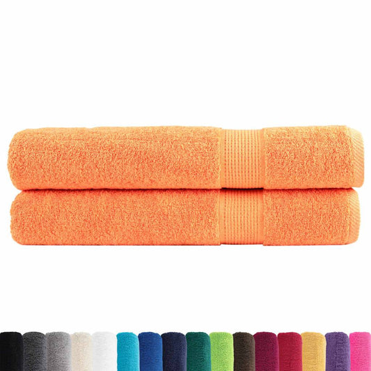🏆 Premium Luxury Towels SOLUND 2pcs Orange 100x200cm 600gsm ✨ Ultra-Soft Egyptian Cotton Bath Towels