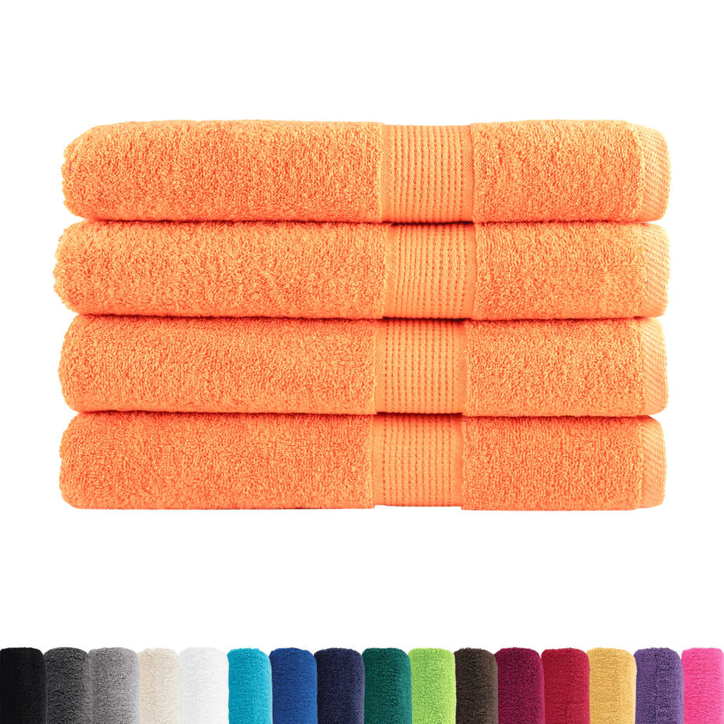 🏖️ Premium SOLUND Beach Towels 4-Pack Orange 100x200cm 600gsm Ultra-Soft