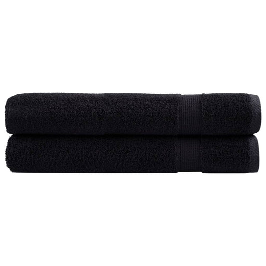 🏆 Premium Luxury Towels SOLUND 2pcs Black 100x200cm 600gsm ✨ Ultra-Soft Egyptian Cotton Bath Towels