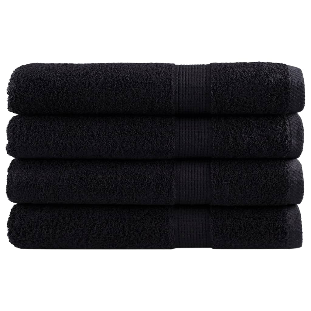 🖤 Premium SOLUND Beach Towels 4-Pack Black 100x200cm 600gsm Ultra-Soft
