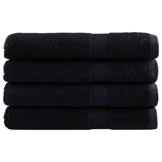 🖤 Premium SOLUND Beach Towels 4-Pack Black 100x200cm 600gsm Ultra-Soft