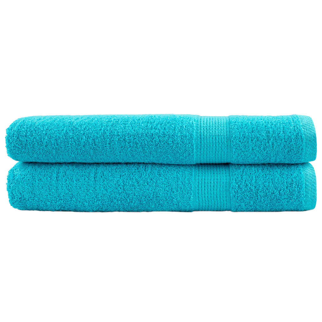 🏆 Premium Luxury Towels SOLUND 2pcs Turquoise 100x200cm 600gsm ✨ Ultra-Soft Egyptian Cotton Bath Towels