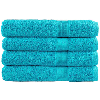 🏆 Premium Luxury Towels SOLUND 4pcs Turquoise 100x200cm 600gsm ✨ Ultra-Soft Egyptian Cotton Bath Towels