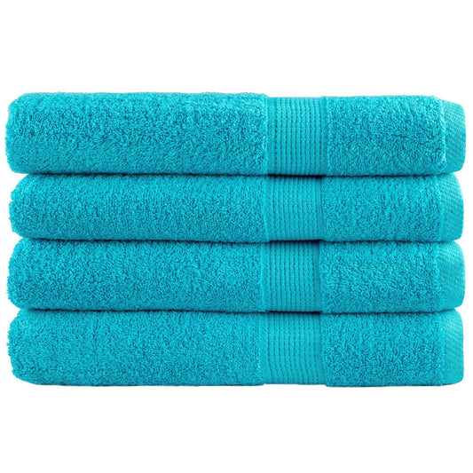 🏆 Premium Luxury Towels SOLUND 4pcs Turquoise 100x200cm 600gsm ✨ Ultra-Soft Egyptian Cotton Bath Towels