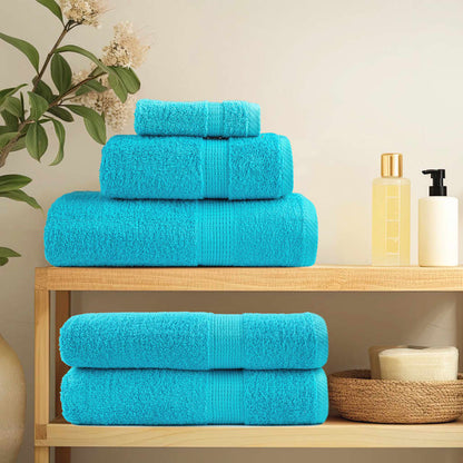 🏆 Premium Luxury Towels SOLUND 4pcs Turquoise 100x200cm 600gsm ✨ Ultra-Soft Egyptian Cotton Bath Towels