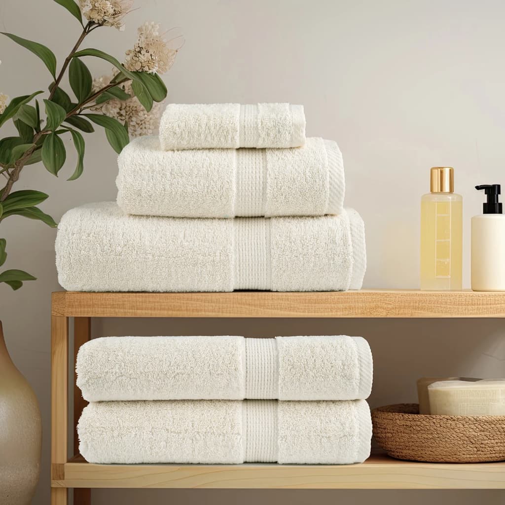 🏆 Premium Luxury Towels SOLUND 2pcs Cream 100x200cm 600gsm ✨ Ultra-Soft Egyptian Cotton Bath Towels