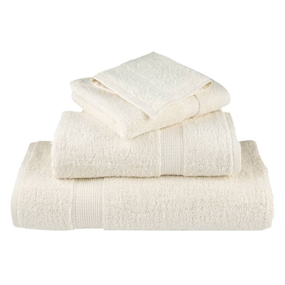 🏆 Premium Luxury Towels SOLUND 2pcs Cream 100x200cm 600gsm ✨ Ultra-Soft Egyptian Cotton Bath Towels