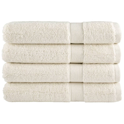 🏆 Premium Luxury Towels SOLUND 4pcs Cream 100x200cm 600gsm ✨ Ultra-Soft Egyptian Cotton Bath Towels