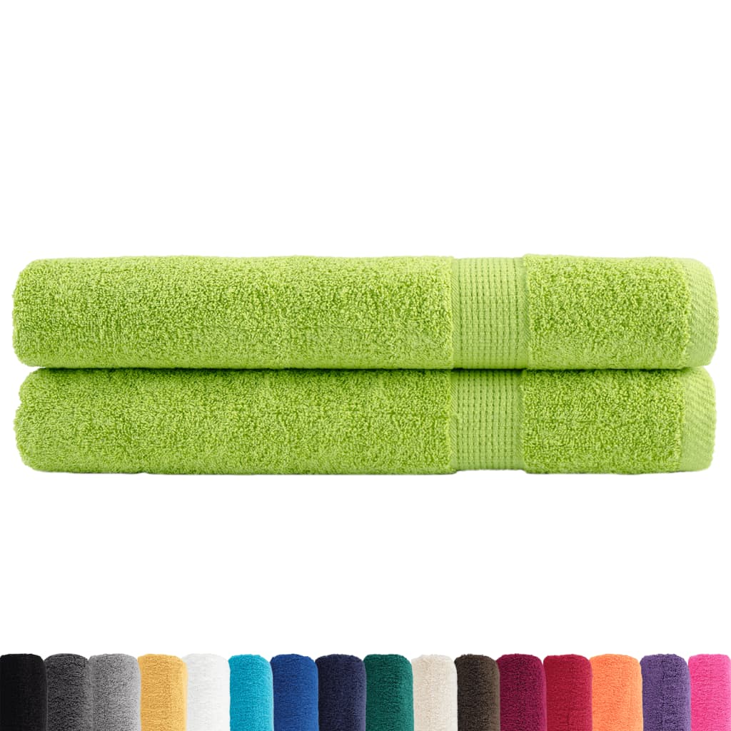 🏆 Premium Luxury Towels SOLUND 2pcs Apple Green 100x200cm 600gsm ✨ Ultra-Soft Egyptian Cotton Bath Towels