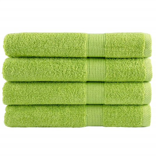 🏆 Premium Luxury Towels SOLUND 4pcs Apple Green 100x200cm 600gsm ✨ Ultra-Soft Egyptian Cotton Bath Towels