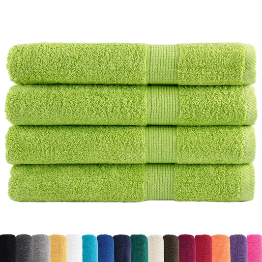 🏆 Premium Luxury Towels SOLUND 4pcs Apple Green 100x200cm 600gsm ✨ Ultra-Soft Egyptian Cotton Bath Towels