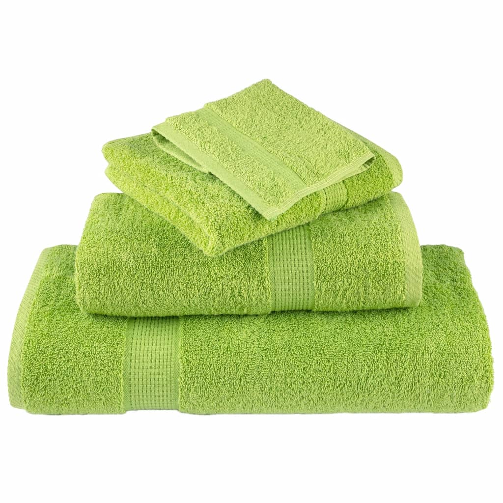 🏆 Premium Luxury Towels SOLUND 4pcs Apple Green 100x200cm 600gsm ✨ Ultra-Soft Egyptian Cotton Bath Towels
