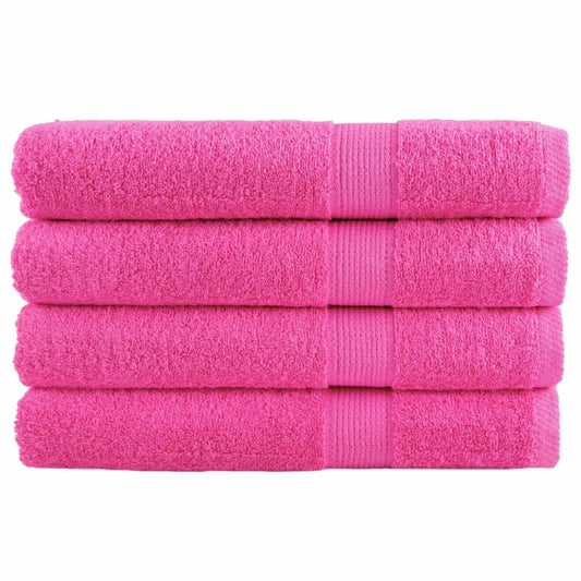 🏆 Premium Luxury Towels SOLUND 4pcs Pink 100x200cm 600gsm ✨ Ultra-Soft Egyptian Cotton Bath Towels