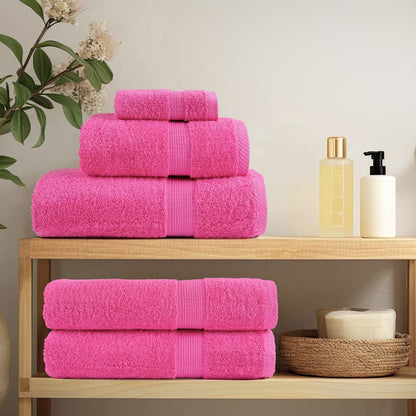 🏆 Premium Luxury Towels SOLUND 4pcs Pink 100x200cm 600gsm ✨ Ultra-Soft Egyptian Cotton Bath Towels