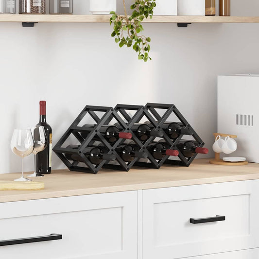 Wine Rack for 9 Bottles - 63 x 16.5 x 25 cm - Powder-coated Steel