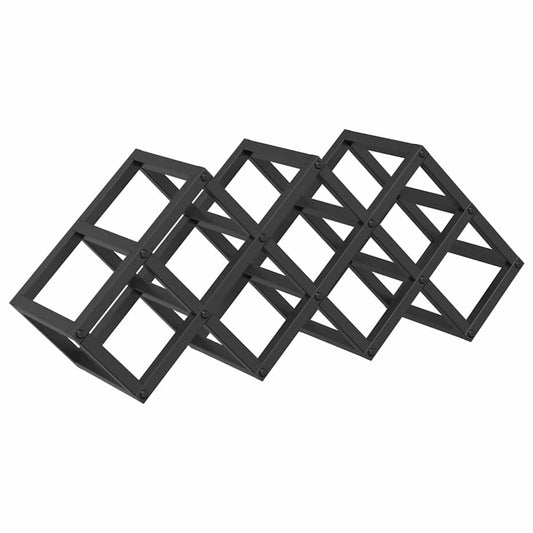 Wine Rack for 9 Bottles - 63 x 16.5 x 25 cm - Powder-coated Steel
