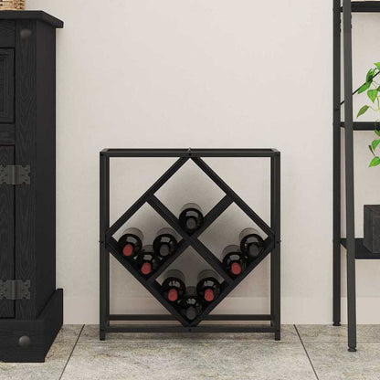 Wine Rack Black Oak 51x18x52,5 cm Engineered Wood