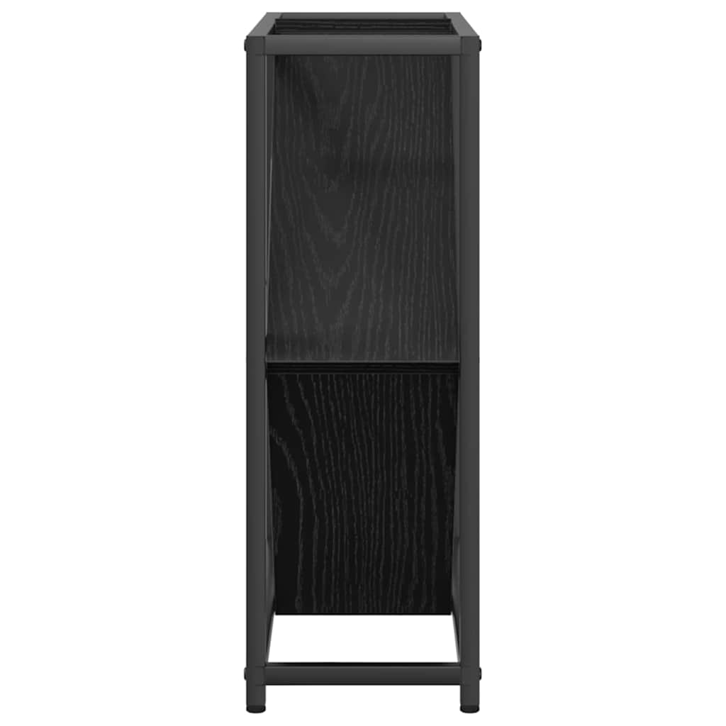 Wine Rack Black Oak 51x18x52,5 cm Engineered Wood