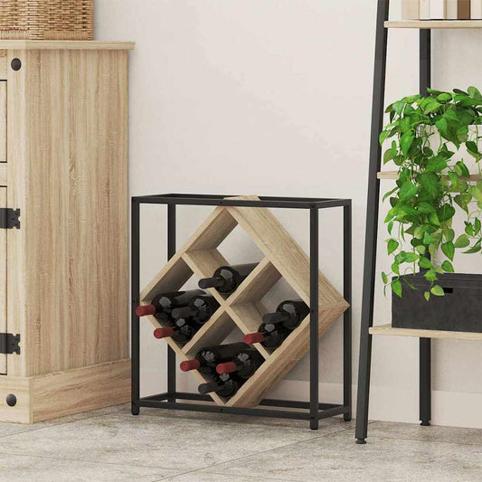 Wine Rack Sonoma Oak 51x18x52,5 cm Engineered Wood