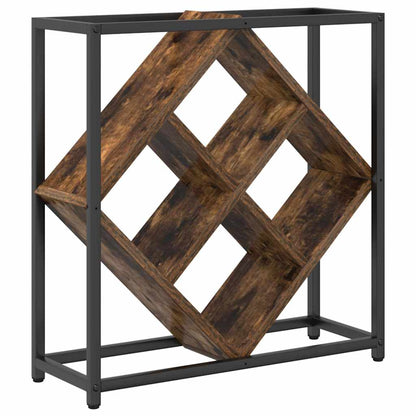 Wine Rack Smoked Oak 51x18x52,5 cm Engineered Wood