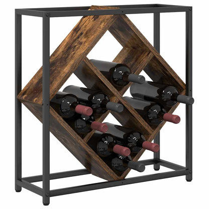 Wine Rack Smoked Oak 51x18x52,5 cm Engineered Wood