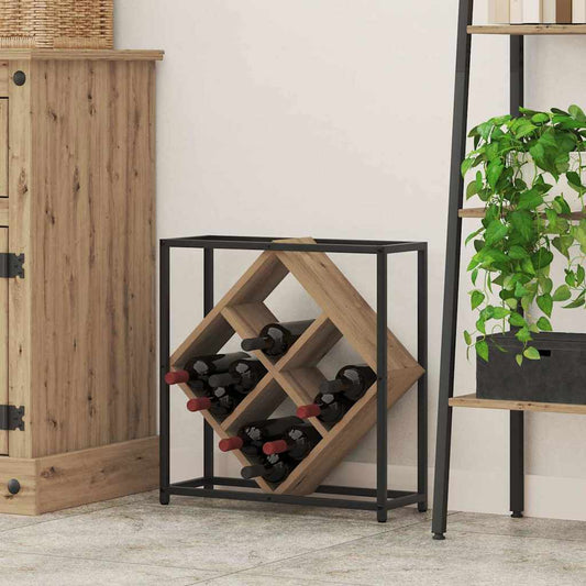 Wine Rack Artisan Oak 51x18x52,5 cm Engineered Wood