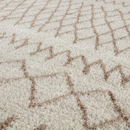 Moroccan Ivory Beige Shaggy Rug | 930