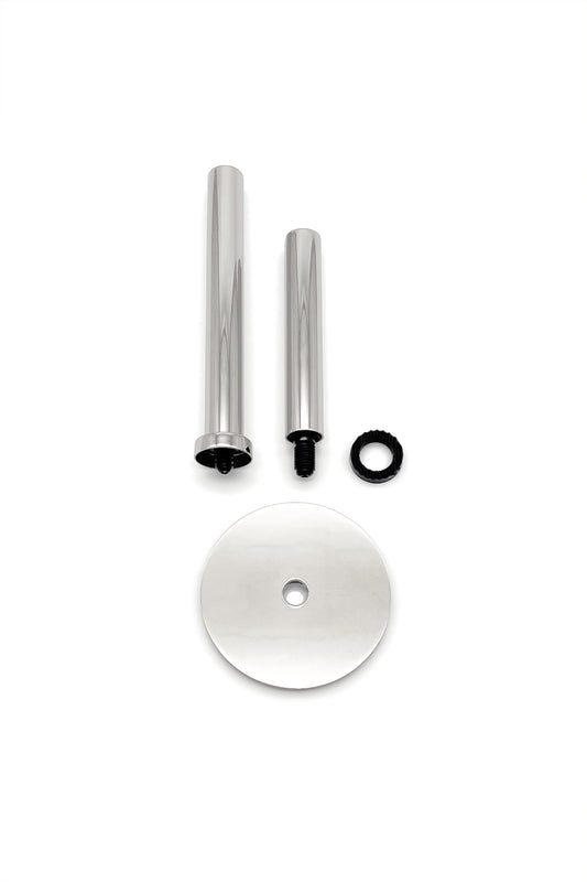 Zack Tubo Polished Stainless Steel Wall Toilet Brush Set Handle 940068G