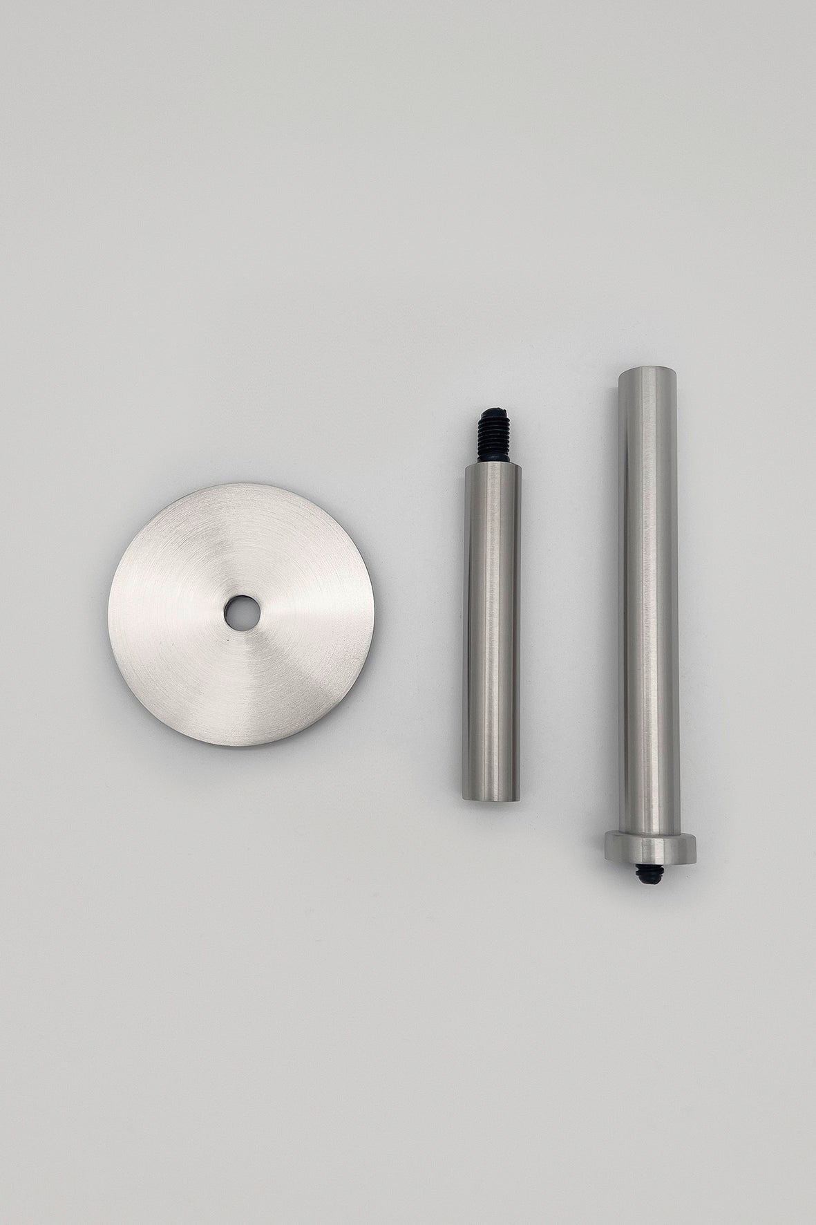 Zack Tubo Brushed Stainless Steel Toilet Brush Handle With Lid 940284G