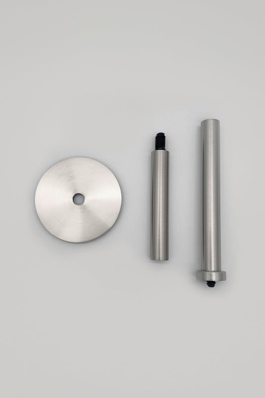 Zack Tubo Brushed Stainless Steel Toilet Brush Handle With Lid 940284G