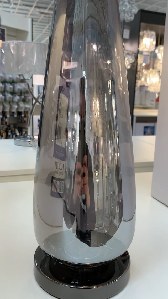 Pagazzi Tulisa Tall Smoked Glass Table Lamp 63 cm
